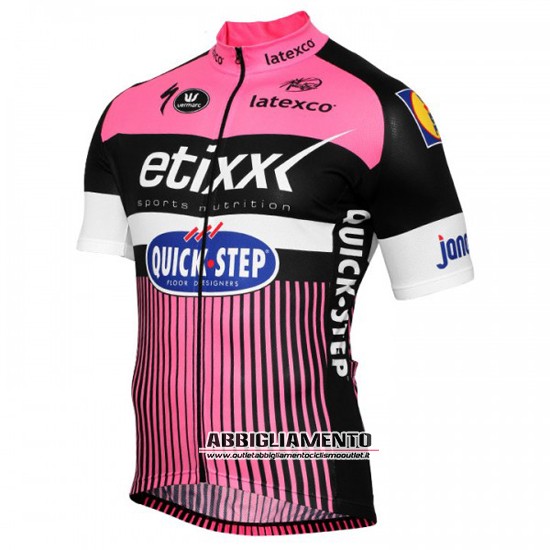 Abbigliamento Etixx Quick Step 2016 Manica Corta E Pantaloncino Con Bretelle Rosa E Nero - Clicca l'immagine per chiudere